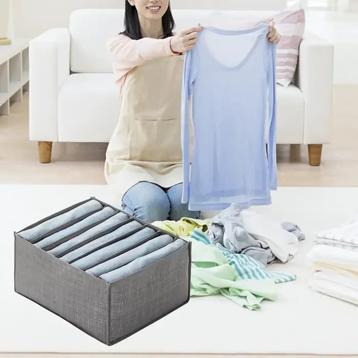 4 pièces/ensemble vêtements organisateur pantalons vêtements jean boîte de rangement garde-robe placard Organization sous-vêtements soutien-gorge chaussettes compartiment boîte
