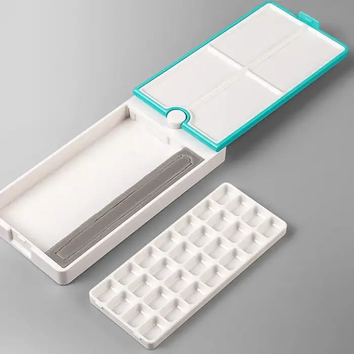 Palette de peinture aquarelle rotative à 360 degrés