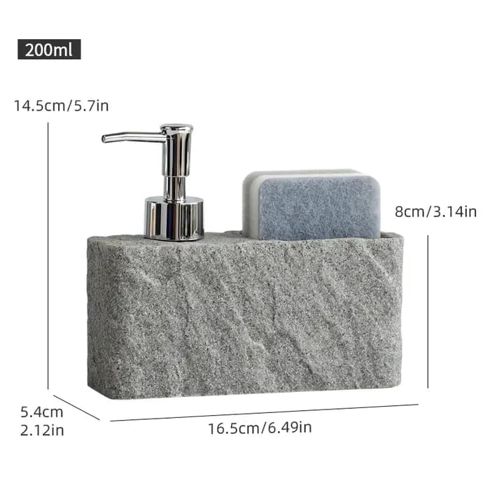 Distributeur de savon avec éponge pour évier de cuisine et salle de bain, distributeur de savon liqu