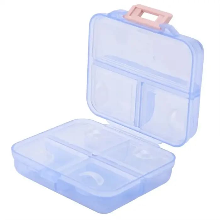 Boîte à pilules avec 7 compartiments, organiseur de médicaments compact, boîte à comprimés avec couvercle hermétique, boîte à pilules hebdomadaire durable