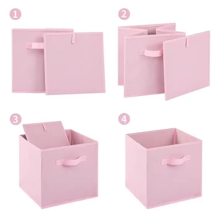Boîte de rangement pliable en tissu non tissé, boîte de rangement pour la maison, le placard et les jouets, boîte de rangement pour vêtements et livres