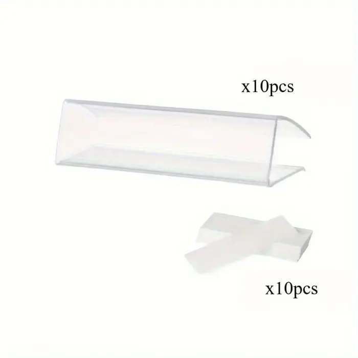 Clips d'étagère durables en PVC pour étiquettes et présentoirs - Supports transparents