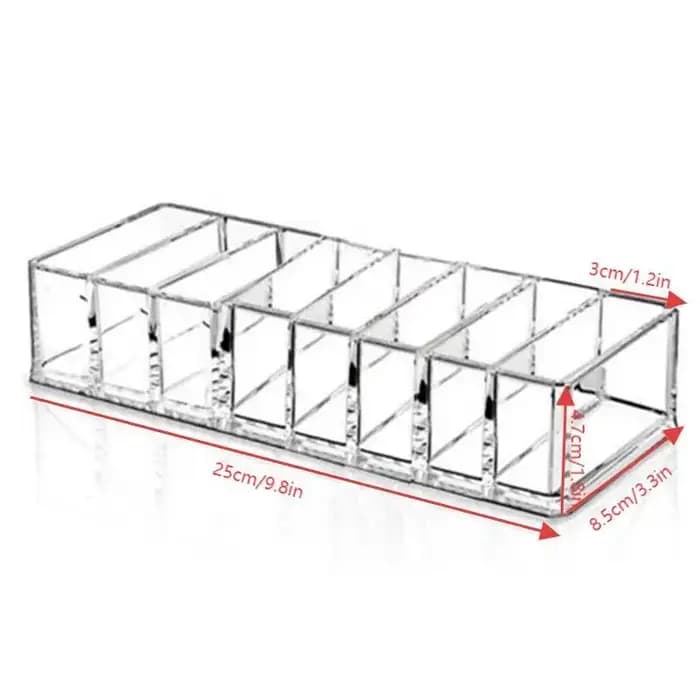 Boîte de rangement transparente à 8 compartiments