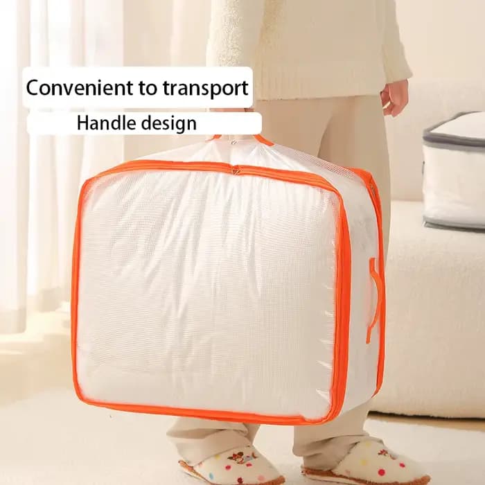 Sac de rangement compressible anti-poussière grande capacité pour couettes et vêtements avec poignée