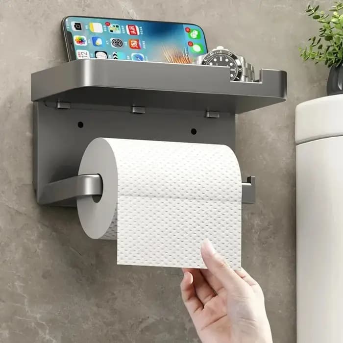 Support mural en plastique pour papier toilette