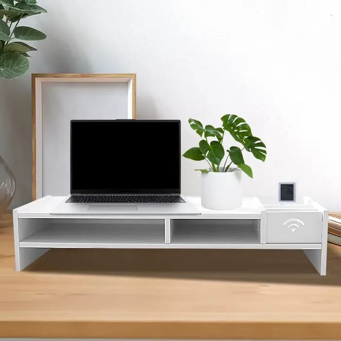 Organisateur de bureau à 3 niveaux, support de moniteur, étagère de rangement pour bureau, lecture, étude, travail, jeux, affichage, maison, dortoir, école