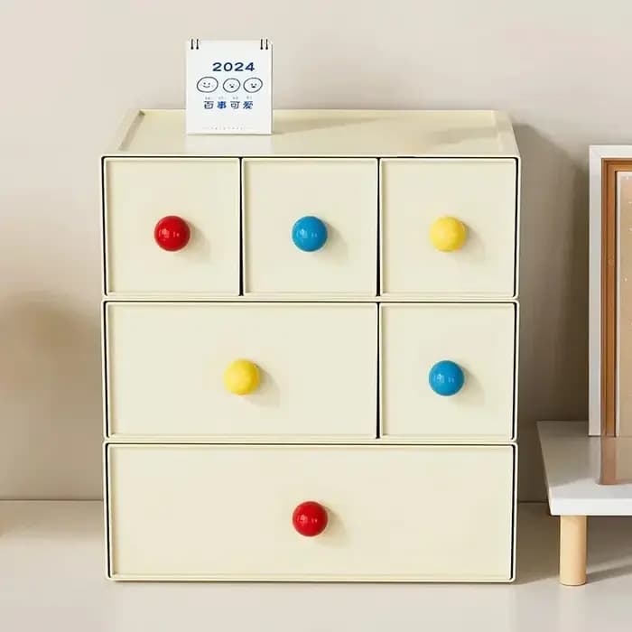 Boîte de rangement empilable multicouche, crème Dopamine MELStorage, Free BLOJewelry, bureau d'entrée, 1-3 pièces
