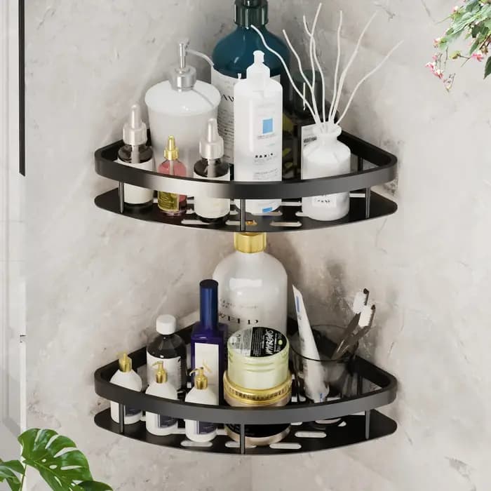 Étagères d'angle de douche en alliage d'aluminium
