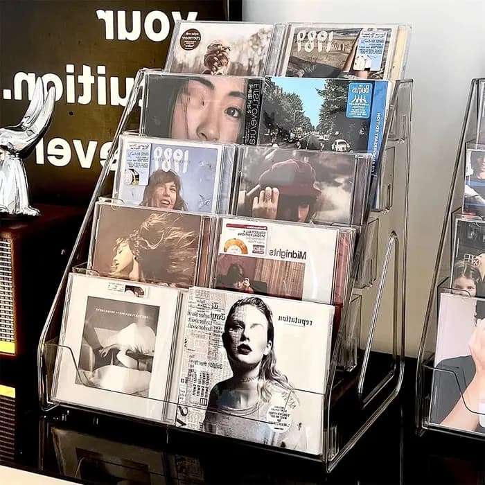 Support pour CD, boîte de rangement pour albums