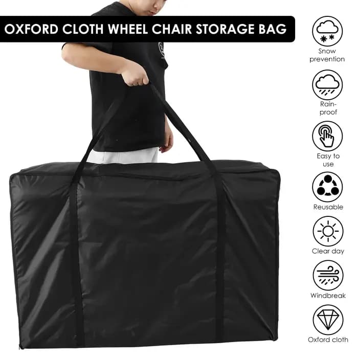 Sac de voyage à roulettes pliable, sac de rangement pour fauteuil roulant, sac étanche pour fauteuil