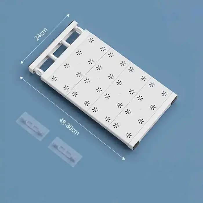 Diviseurs d'étagères pour dortoir, cuisine et salle de bain, blancs, extensibles, sans perçage, à niveaux rétractables, pour rangement de placard