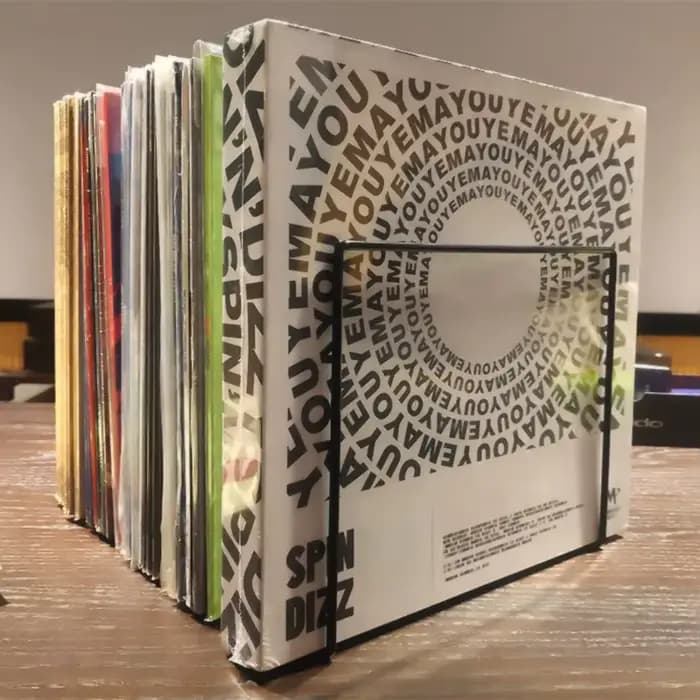 Stockage en fer métallique pour LP Record Rack Book Magzine Holder Desk Record ShelfOrgan