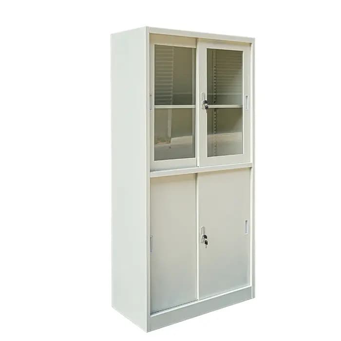 Classeur en acier avec porte en verre, armoire de laboratoire, grand placard en acier, prix, offre s