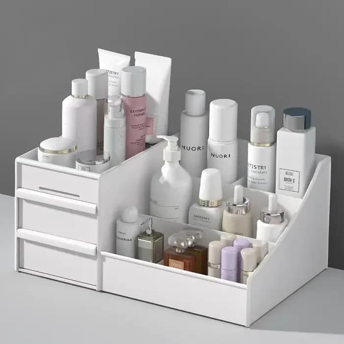Boîte de rangement en plastique à tiroirs pour maquillage
