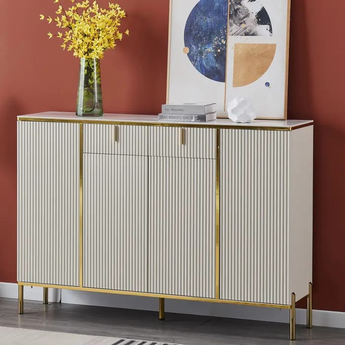 Armoire à chaussures moderne armoire à chaussures en bois blanc meubles de salon de luxe buffet de l