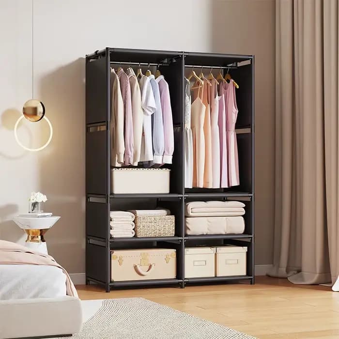 Nouvelle armoire de chambre à coucher, montage simple, économique, robuste, durable, idéale pour appartement ou maison de location, armoire suspendue