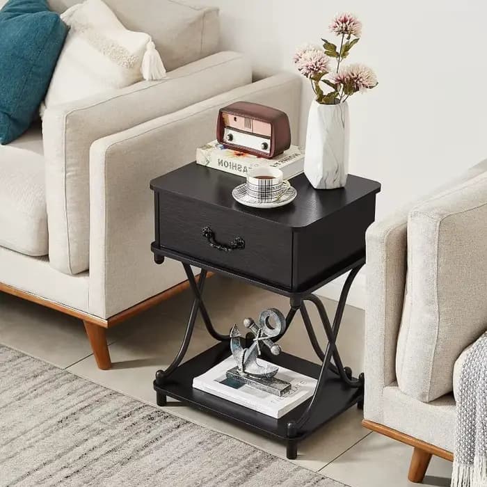 Tables de chevet avec tiroir pour chambre à coucher