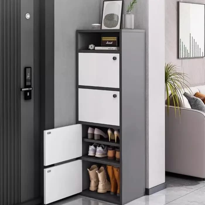 Armoire à chaussures d'entrée étroite