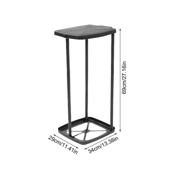 Support de sac poubelle pliable avec couvercle
