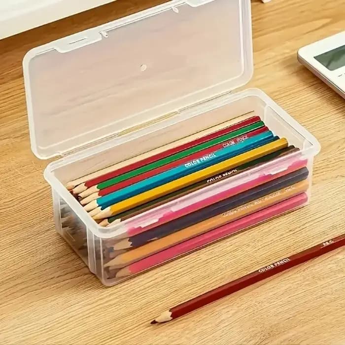 4 grandes boîtes de rangement transparentes en PP avec couvercles