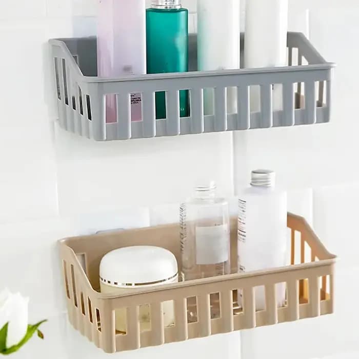 Étagère de rangement murale en plastique pour salle de bain