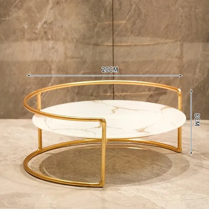 Ensemble de rangement décoratif en verre marbré en métal, étagère cosmétique, présentoir, étagères c