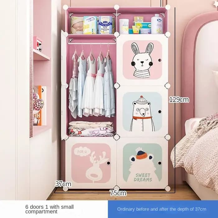 Armoire à vêtements pliante pour enfants