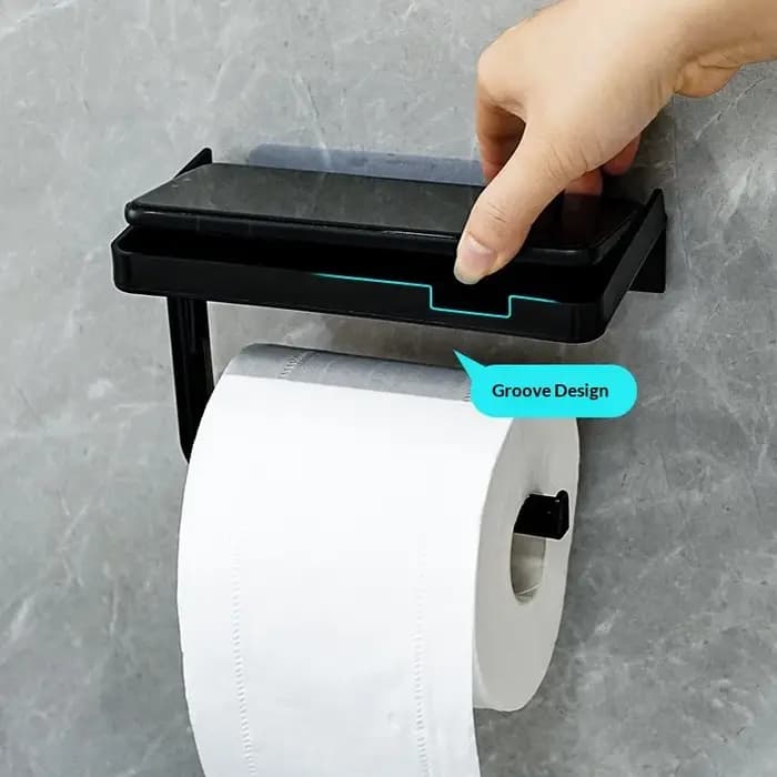Support mural en plastique pour papier toilette