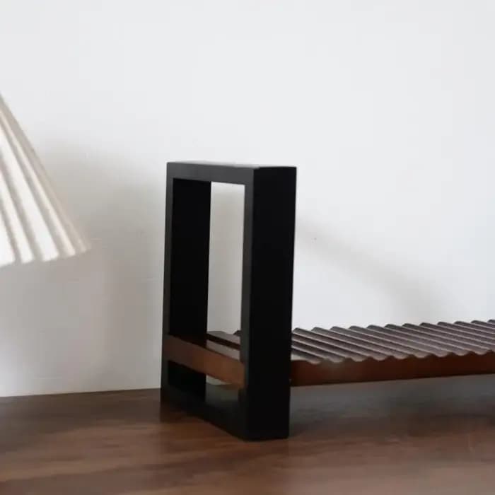 Étagère pour disques vinyles en bois avec Base rainurée