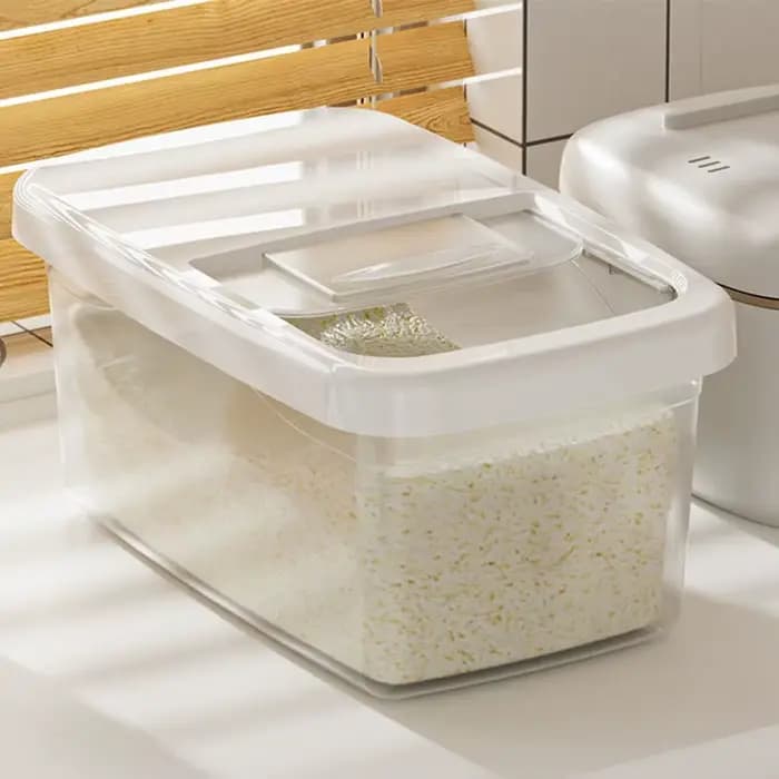 Seau à riz Transparent pour conservation de la fraîcheur