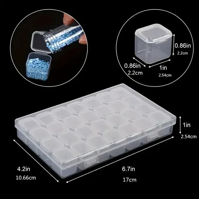 Une boîte de rangement pour la peinture diamant