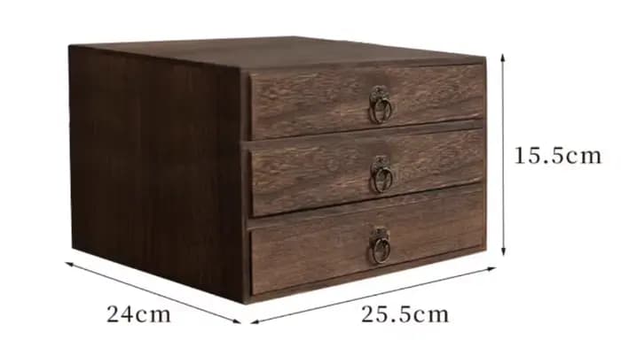 Boîte de rangement de thé multicouche Vintage en bois massif