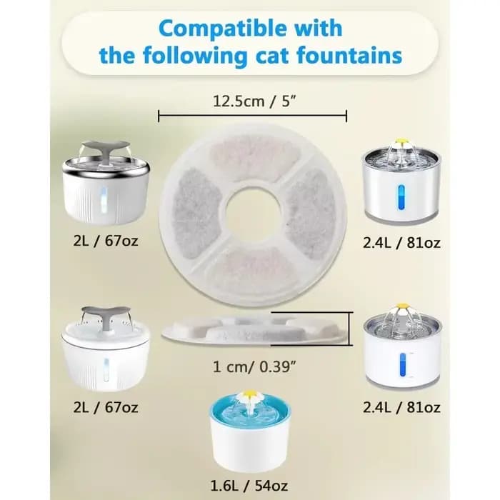 Filtre de remplacement pour fontaine à eau potable pour chien et chat