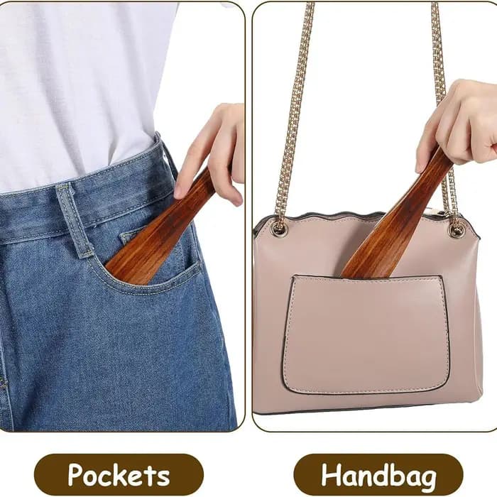 1 pièce de chausse-pied en bois, bord lisse et poignée ergonomique, aide à l'enfilage des chaussures légère et durable, indispensable pour l'usage quotidien, excellent cadeau pour la famille.