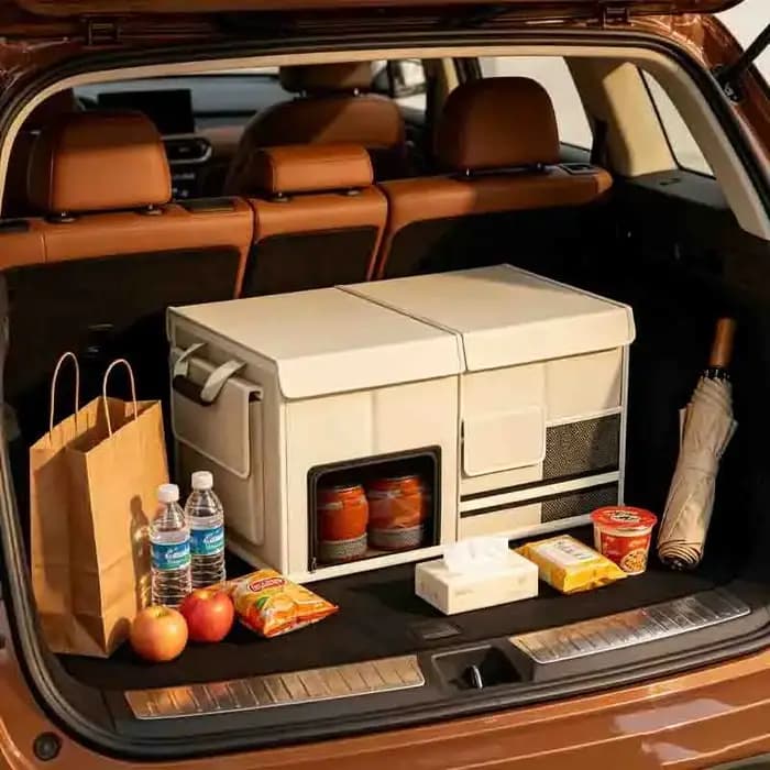 Boîte de rangement pour coffre de voiture de grande capacité