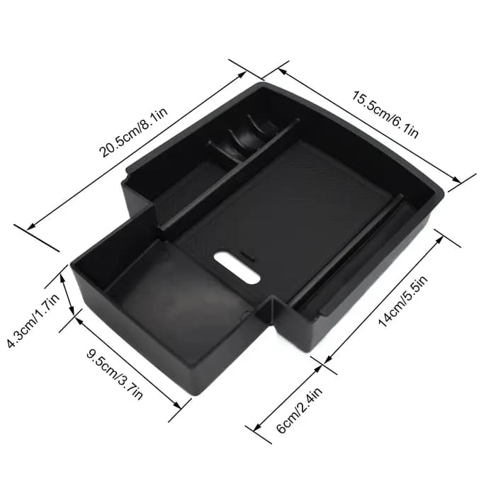 Accoudoir boîte de rangement secondaire conteneur pour Audi A4 S4 B8 2011-2015 A5 2008-2020 Console centrale organisateur plateau à gants palette étui