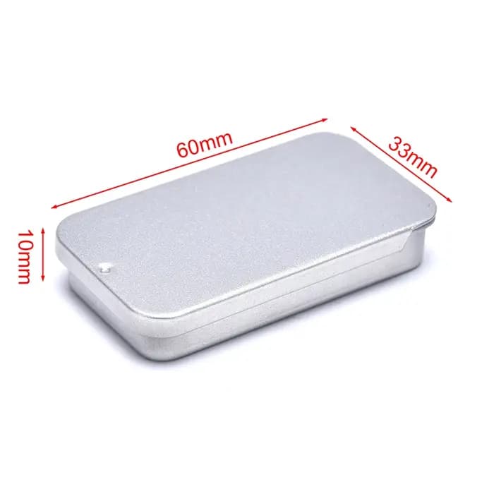 Boîte de rangement en fer avec couvercle coulissant pour bijoux