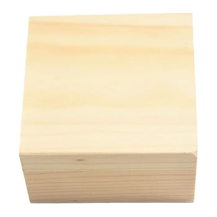 Boîte de rangement en bois avec couvercle supérieur et inférieur