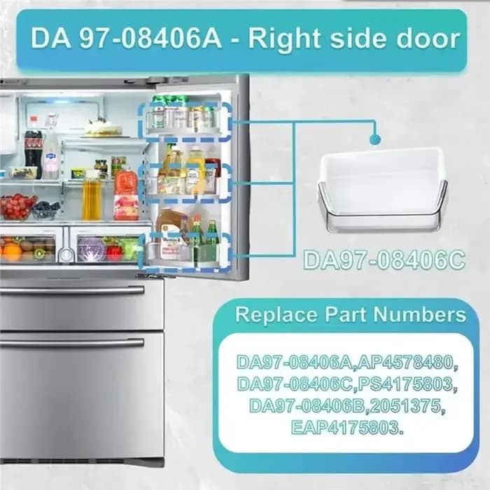 Pour pièce de rechange de réfrigérateur DA97-08406A étagère de poubelle de porte pour RF4287