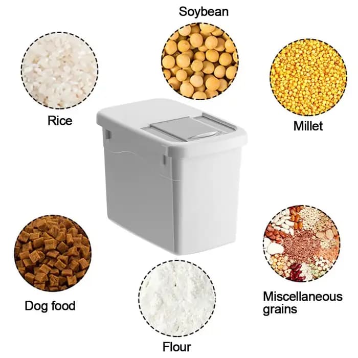 Seau à riz Transparent pour conservation de la fraîcheur