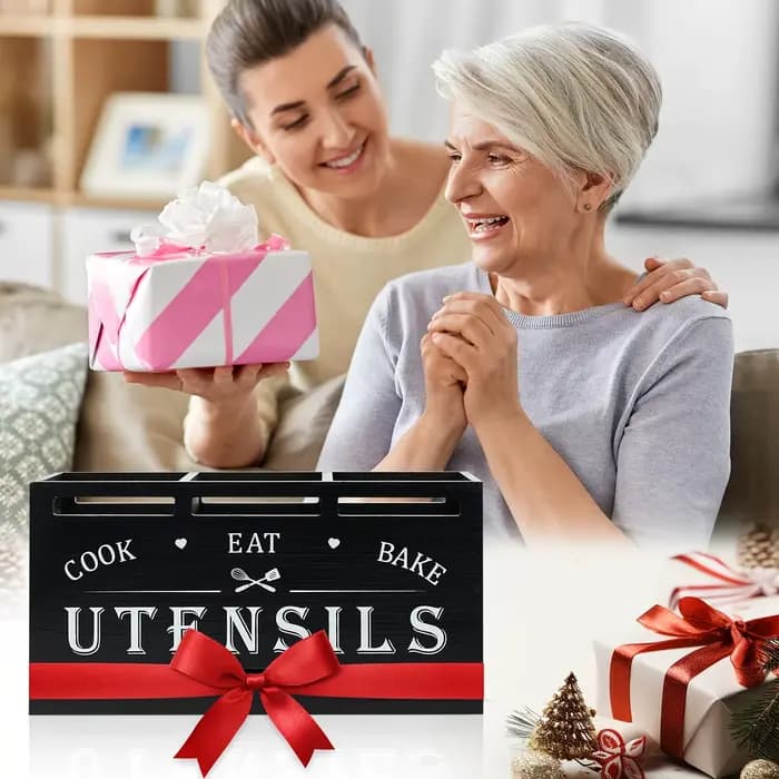 Support à ustensiles de cuisine en bois