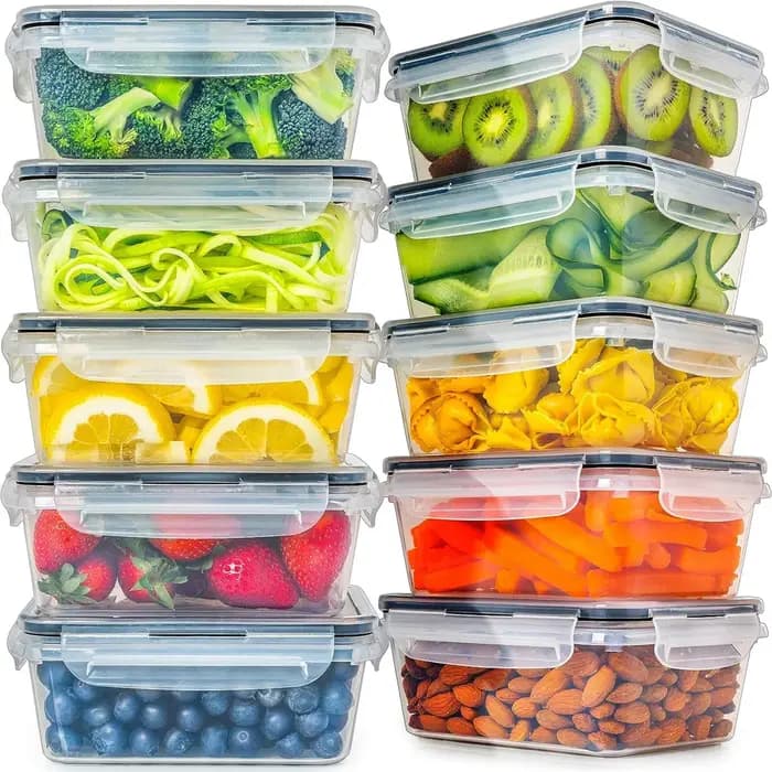 Ensemble de conteneurs alimentaires de cuisine