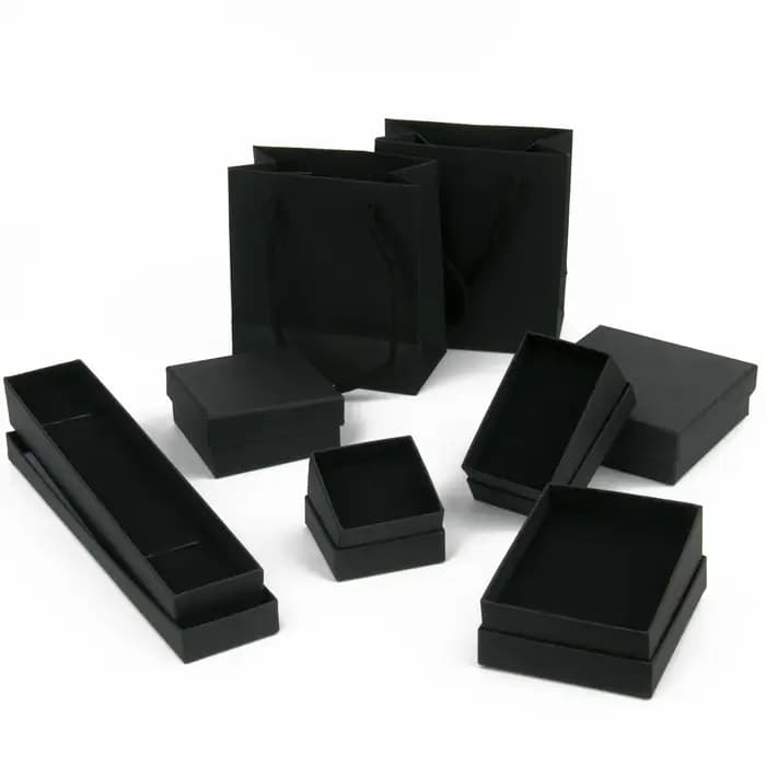 Présentoir de bijoux carré noir