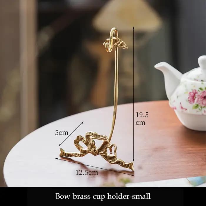 Étagère de rangement en laiton pour tasse à café rétro européenne, tasse sculptée à la main, présent