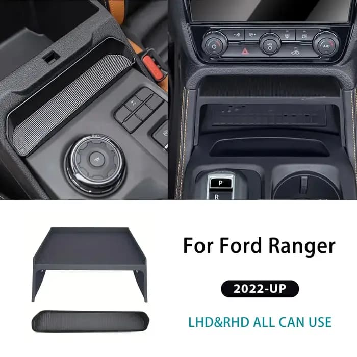 Boîte de rangement centrale pour Ford Ranger T9 2022 2023 2024 2025, accessoires intérieurs de voitu