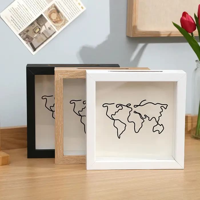 Boîte d'Ombre avec Fente pour Billets de Voyage