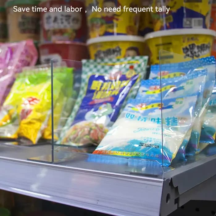 Séparateur d'étagères en plastique Transparent