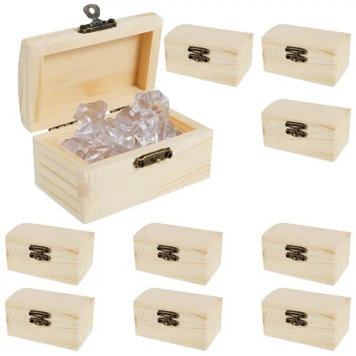 Boîte à bijoux en bois 10 pièces
