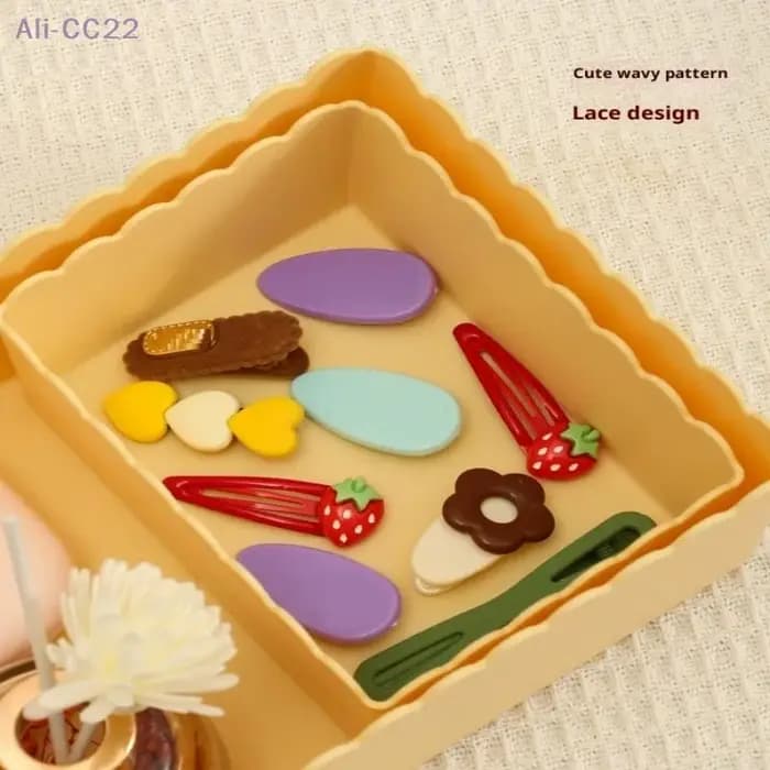 {CC22} boîte de rangement en plastique de bureau de Style crémeux