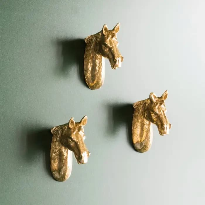 Poignées de meubles en forme de tête de cheval, boutons de tiroir de Style rétro, poignées noires et grises pour armoires et tiroirs, poignées de garde-robe en alliage Zic